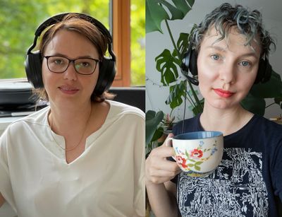 Podcast Folge 17 Prof. Dr. Tanja Gulder und Annika Seiferlein mit Tasse in der Hand, Foto: privat