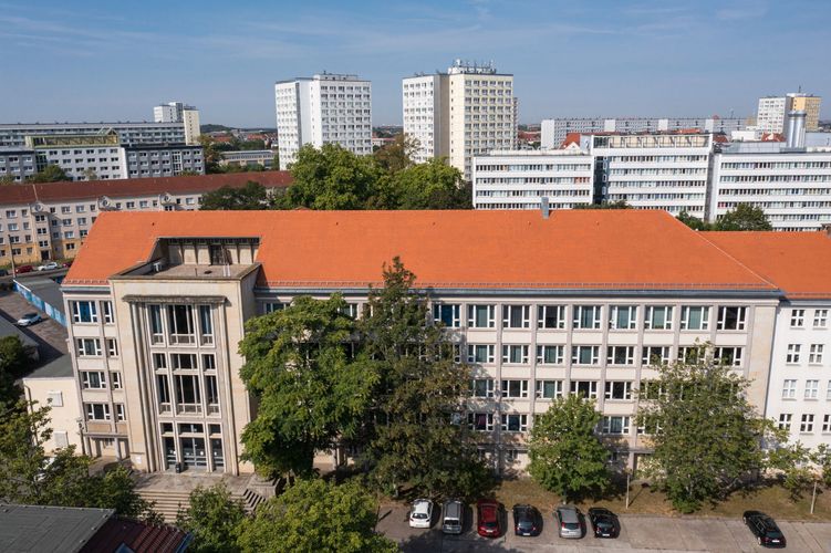 Luftbild Fakultät für Physik und Geowissenschaften, Foto: Christian Hüller